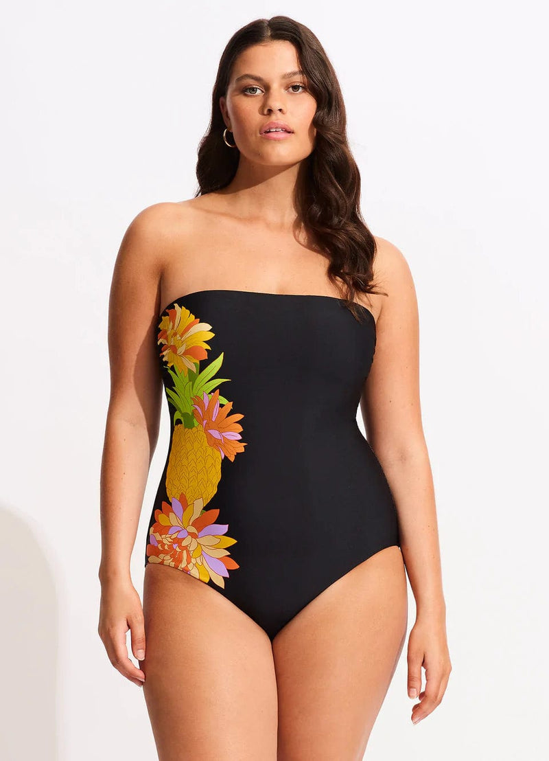 Summer Salt Bandeau One Piece - Black - Seafolly - Splash Swimwear  - Dec22, One Pieces, Seafolly, Womens - Splash Swimwear 