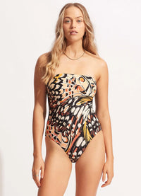 Seafolly Take Flight DD Bandeau One Piece - Mandarin Splash Swimwear Swim Dress, Tankini & One Piece