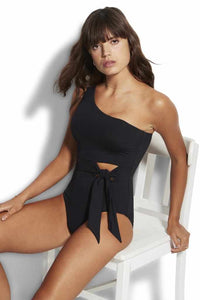 Tie Waist One Piece - Black - Seafolly - Splash Swimwear  - One Pieces, Seafolly, Womens, womens swim - Splash Swimwear 