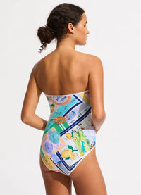 Wish You Were Here DD Bandeau One Piece - Seafolly - Splash Swimwear  - d-g, fuller cup, Nov23, One Pieces, Seafolly, Womens, womens swim - Splash Swimwear 