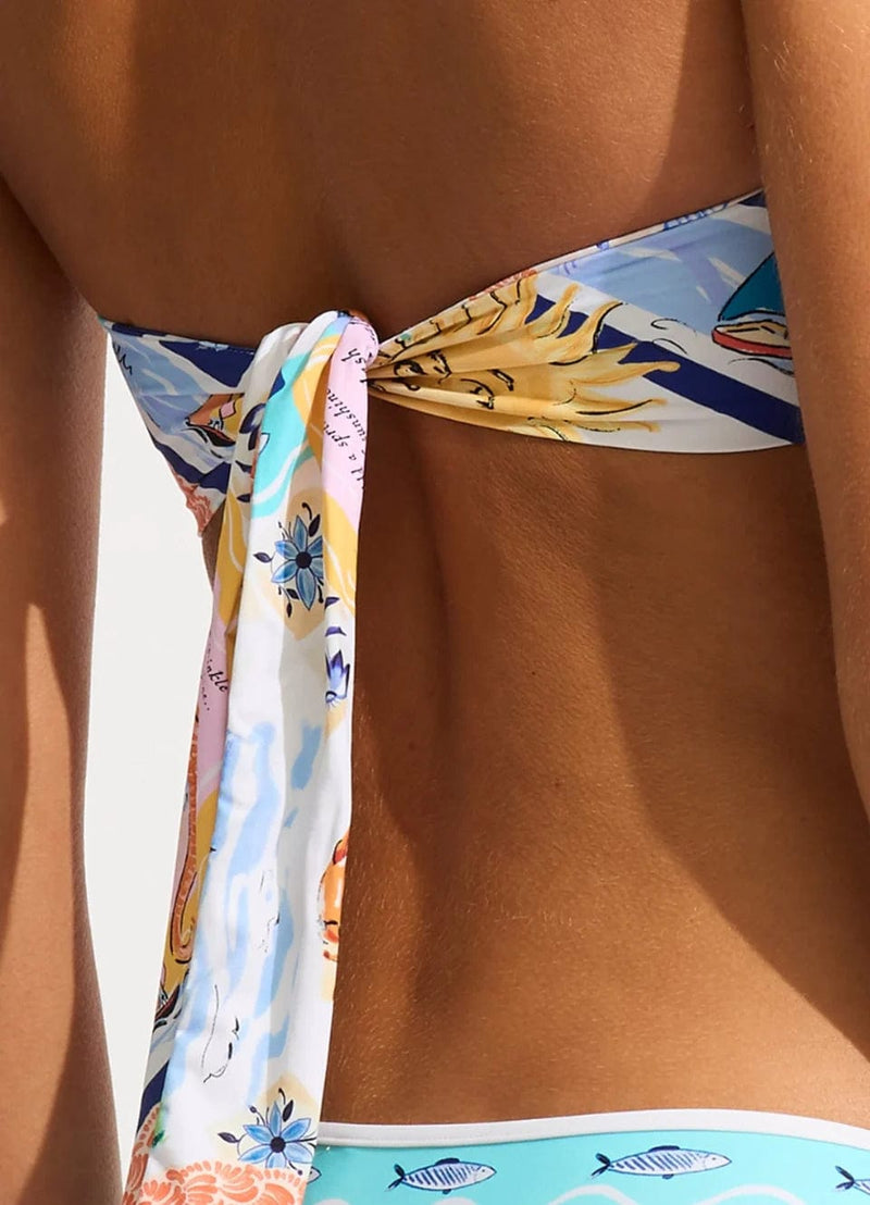 Wish You Were Here Scarf Bandeau - Atoll Blue - Seafolly - Splash Swimwear  - Bikini Tops, Nov23, Seafolly, Womens, womens swim - Splash Swimwear 