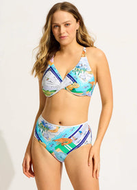 Wish You Were Here Wrap Front F Cup Bra - Atoll Blue - Seafolly - Splash Swimwear  - Bikini Tops, d-g, Nov23, Seafolly, Womens, womens swim - Splash Swimwear 