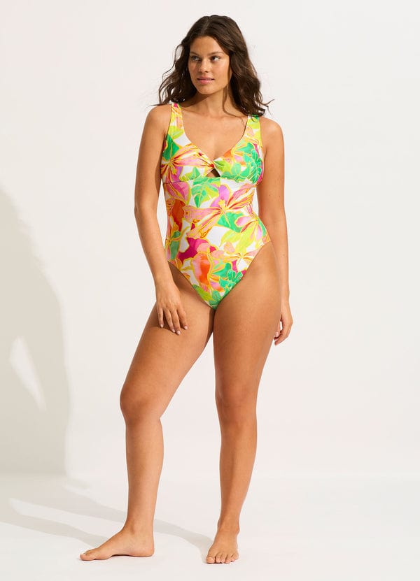 Wonderland Twist Front One Piece - Fuchsia Rose - Seafolly - Splash Swimwear  - Jan24, One Pieces, seafolly, Womens, womens swim - Splash Swimwear 