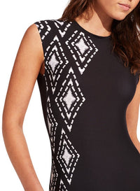 Seafolly Zanzibar Cap Sleeve Maillot - Black Splash Swimwear Swim Dress, Tankini & One Piece