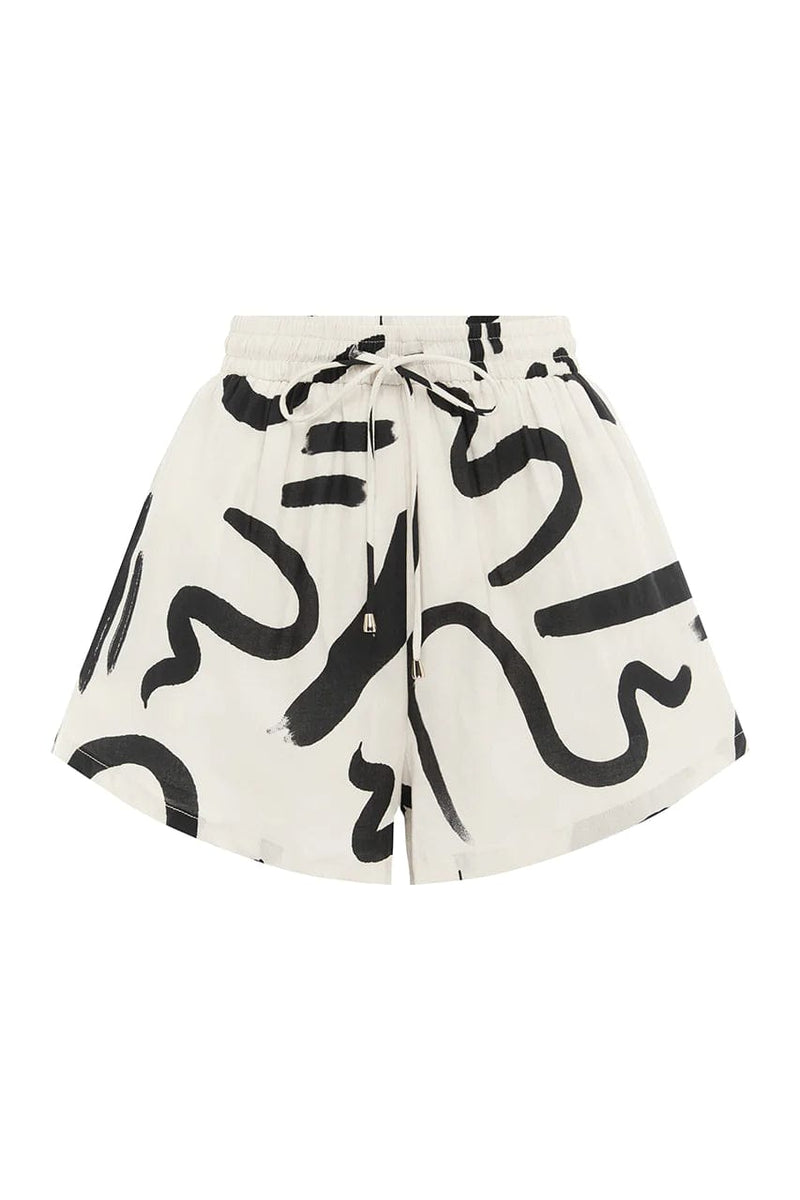 York Cotton Shorts - Sand/Black - Seven Wonders - Splash Swimwear  - May23, seven wonders, Shorts, Womens, womens shorts - Splash Swimwear 