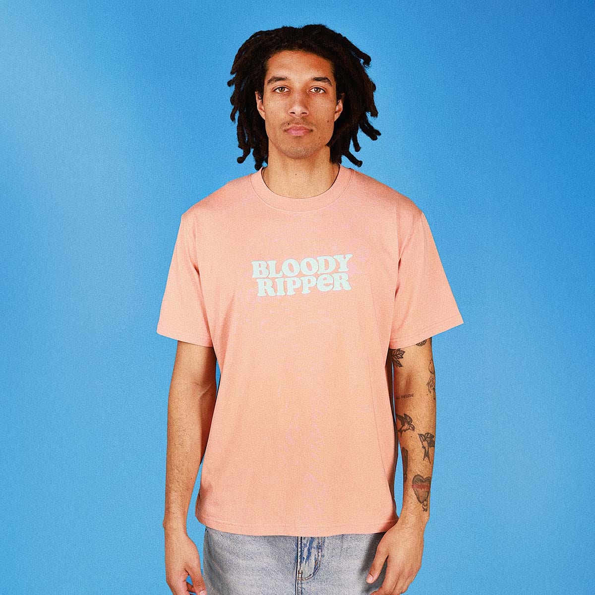 Skwosh Bloody Ripper Regular Tee - Coral Bloody Ripper Regular Tee - Coral Splash Swimwear Mens Clothing