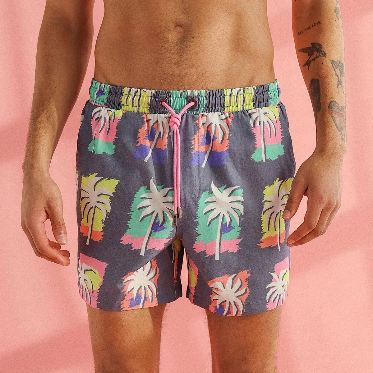 Skwosh Endless Summer Mens Rad Swim Shorts - Multi Skwosh Sunny Boy Mens Swim Shorts - Charcoal Splash Swimwear Mens Clothing