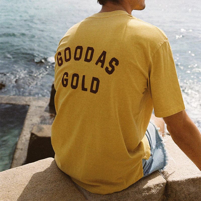 Good As Gold Leisure Tee - Skwosh - Splash Swimwear  - mens, mens clothing, Mens Skwosh, mens tees, new arrivals, new clothing, Nov22, skwosh, skwosh mens, tees - Splash Swimwear 