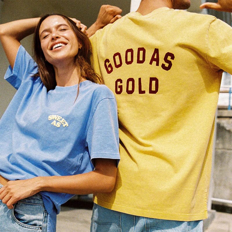 Good As Gold Leisure Tee - Skwosh - Splash Swimwear  - mens, mens clothing, Mens Skwosh, mens tees, new arrivals, new clothing, Nov22, skwosh, skwosh mens, tees - Splash Swimwear 