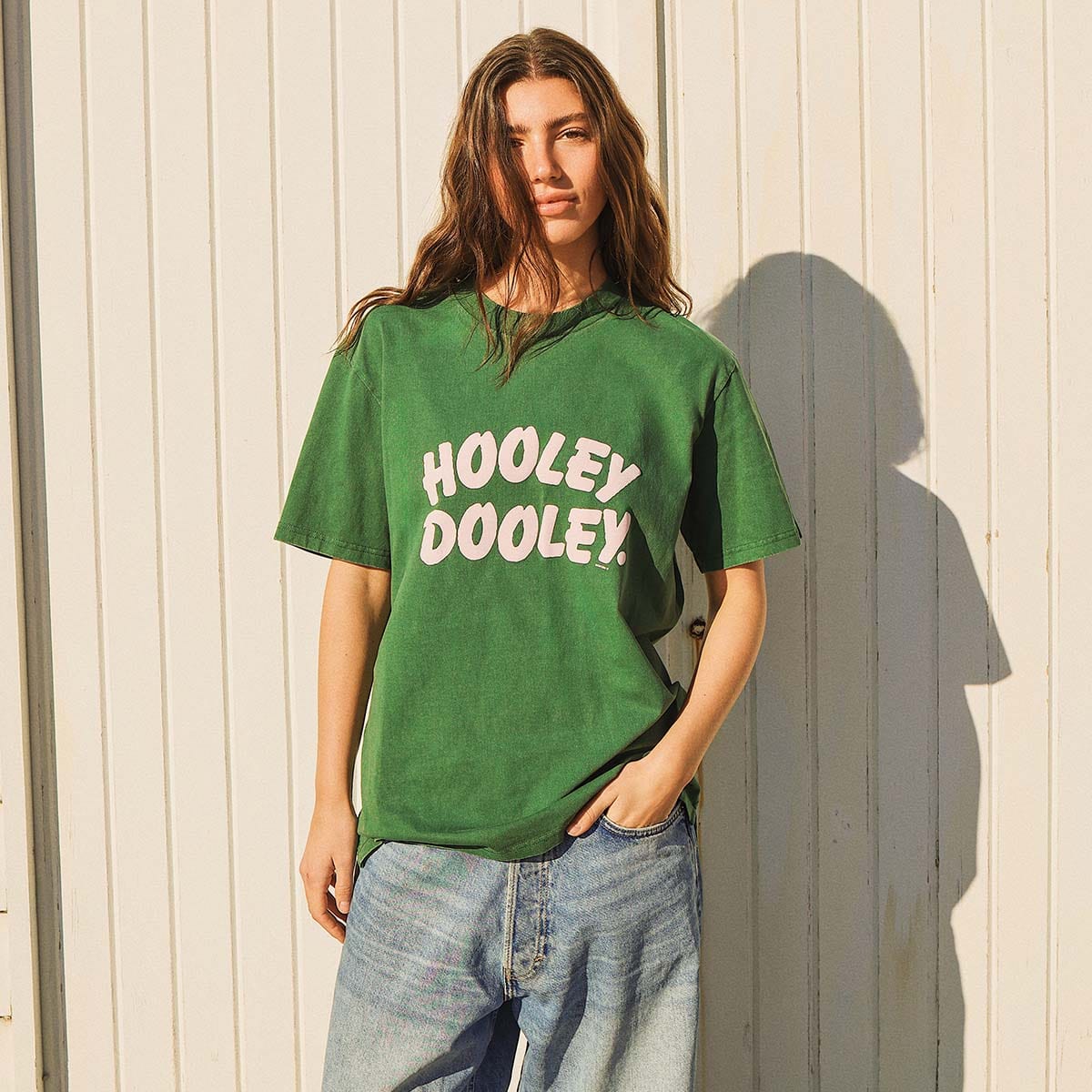 Skwosh Hooley Dooley Mens Regular Tee - Green Hooley Dooley Mens Regular Tee - Green Splash Swimwear Mens Clothing