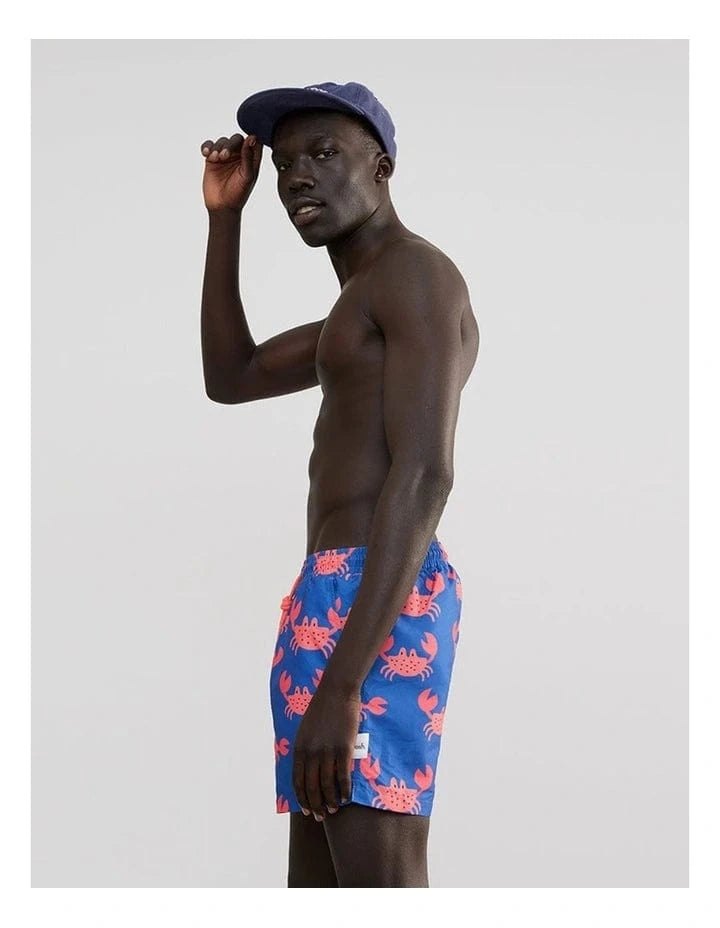 Skwosh Mr Pinchy Mens Swim Shorts  -Blue Mr Pinchy Mens Swim Shorts  -Blue Splash Swimwear Mens Clothing