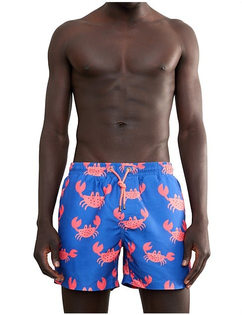 Skwosh Mr Pinchy Mens Swim Shorts  -Blue Mr Pinchy Mens Swim Shorts  -Blue Splash Swimwear Mens Clothing