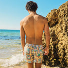 Skwosh Skwosh Palm Reader Mens Eco Short Skwosh Sunny Boy Mens Swim Shorts - Charcoal Splash Swimwear Mens Clothing