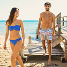 Skwosh Skwosh Samba Stone Mens Eco Short Skwosh Sunny Boy Mens Swim Shorts - Charcoal Splash Swimwear Mens Clothing