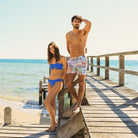 Skwosh Skwosh Samba Stone Mens Eco Short Skwosh Sunny Boy Mens Swim Shorts - Charcoal Splash Swimwear Mens Clothing