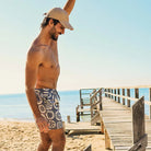 Skwosh Skwosh Sunburst Charcoal Everday Short Skwosh Sunny Boy Mens Swim Shorts - Charcoal Splash Swimwear Mens Clothing