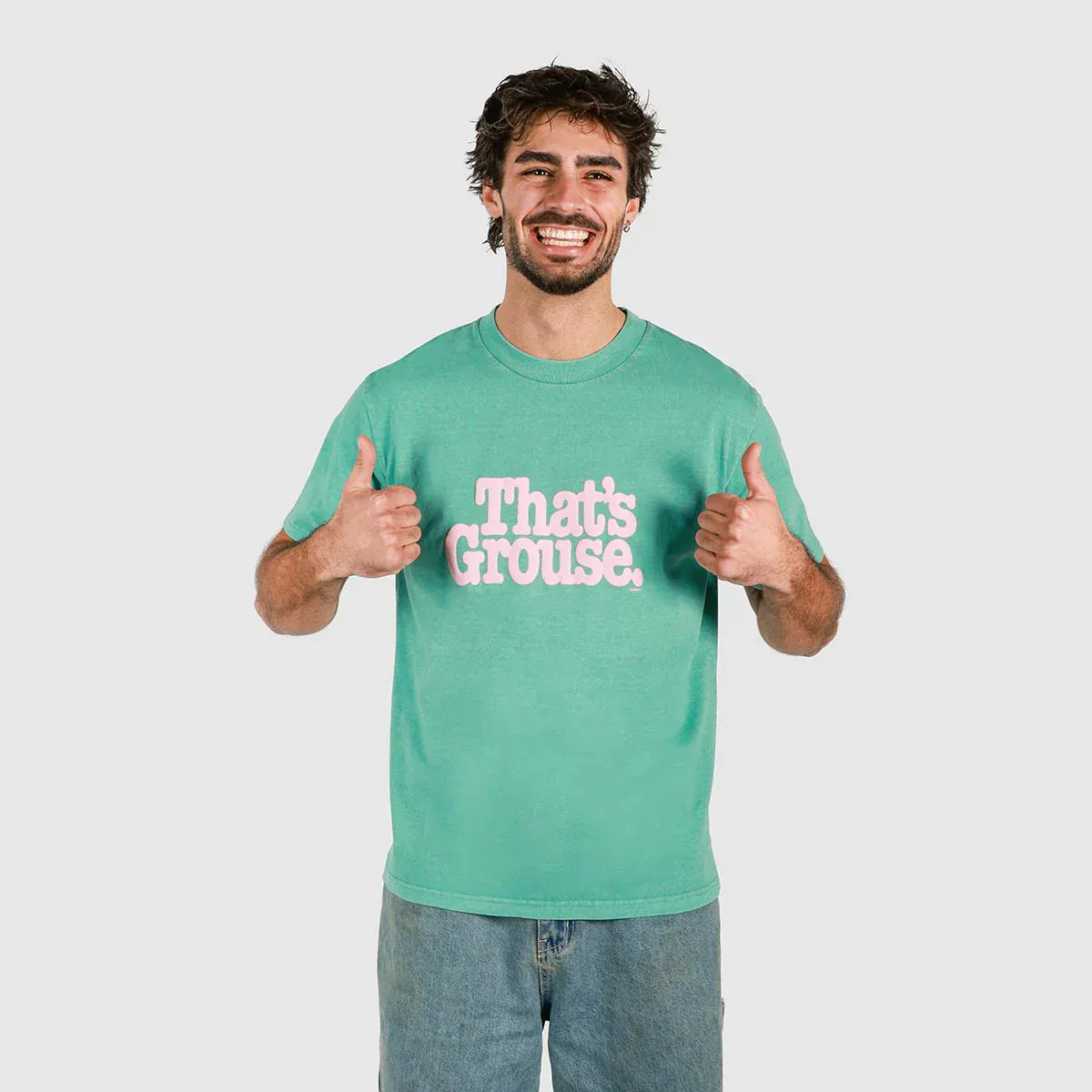 Skwosh Skwosh Thats Grouse Regular Tee - Green Skwosh Thats Grouse Regular Tee - Green Splash Swimwear Mens Clothing