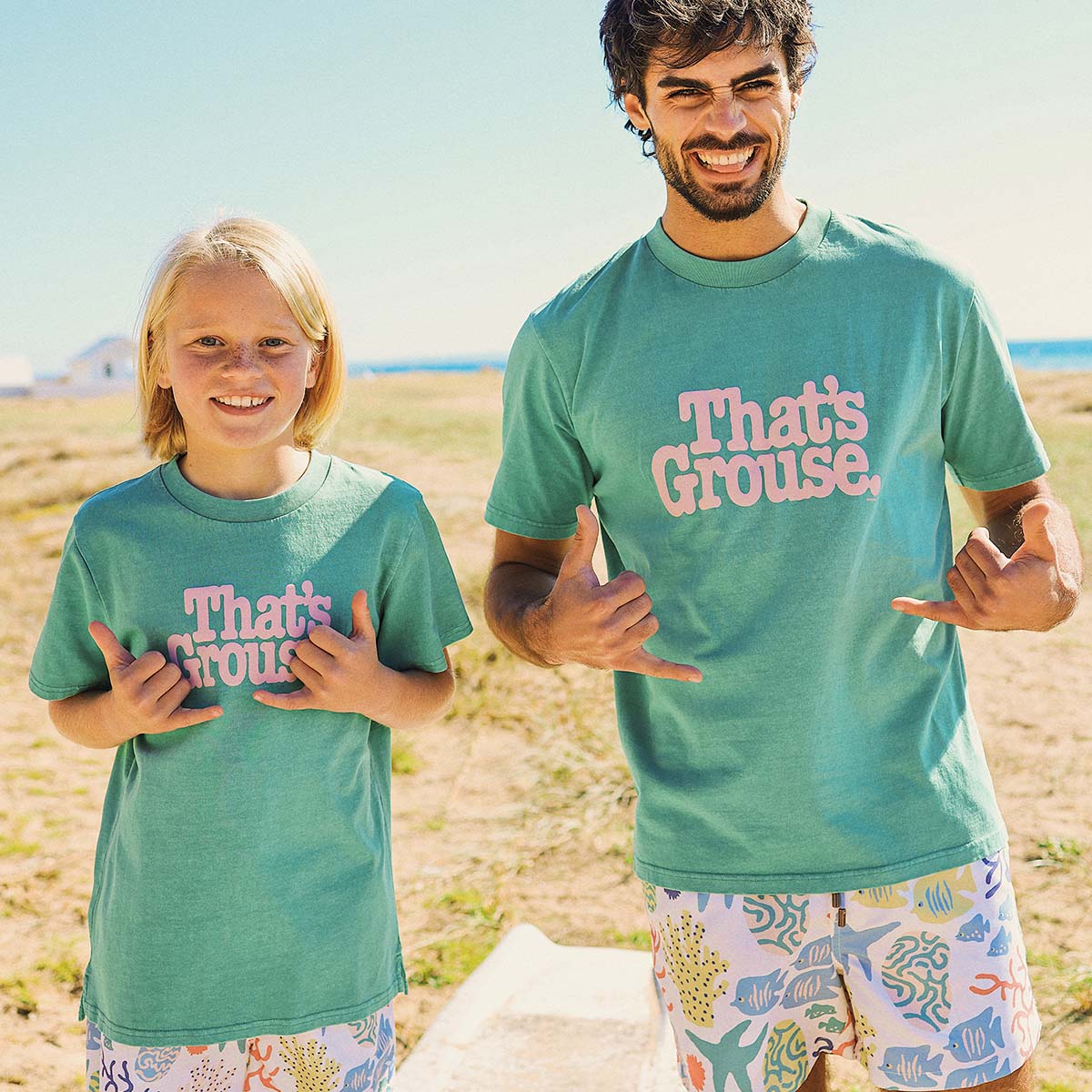 Skwosh Skwosh Thats Grouse Regular Tee - Green Skwosh Thats Grouse Regular Tee - Green Splash Swimwear Mens Clothing