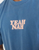 Skwosh Yeah Nah Regular Tee - Blue Yeah Nah Regular Tee - Blue Splash Swimwear Mens Clothing