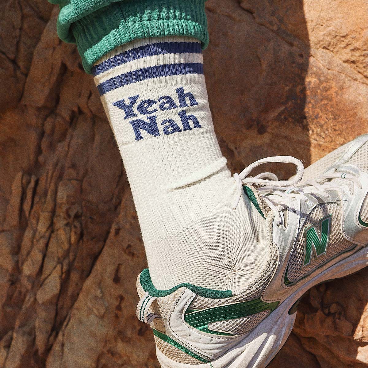 Skwosh Yeah Nah Socks - White OLSKFW0001 Yeah Nah Socks - White Splash Swimwear 9352278051729