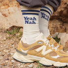 Skwosh Yeah Nah Socks - White OLSKFW0001 Yeah Nah Socks - White Splash Swimwear 9352278051729