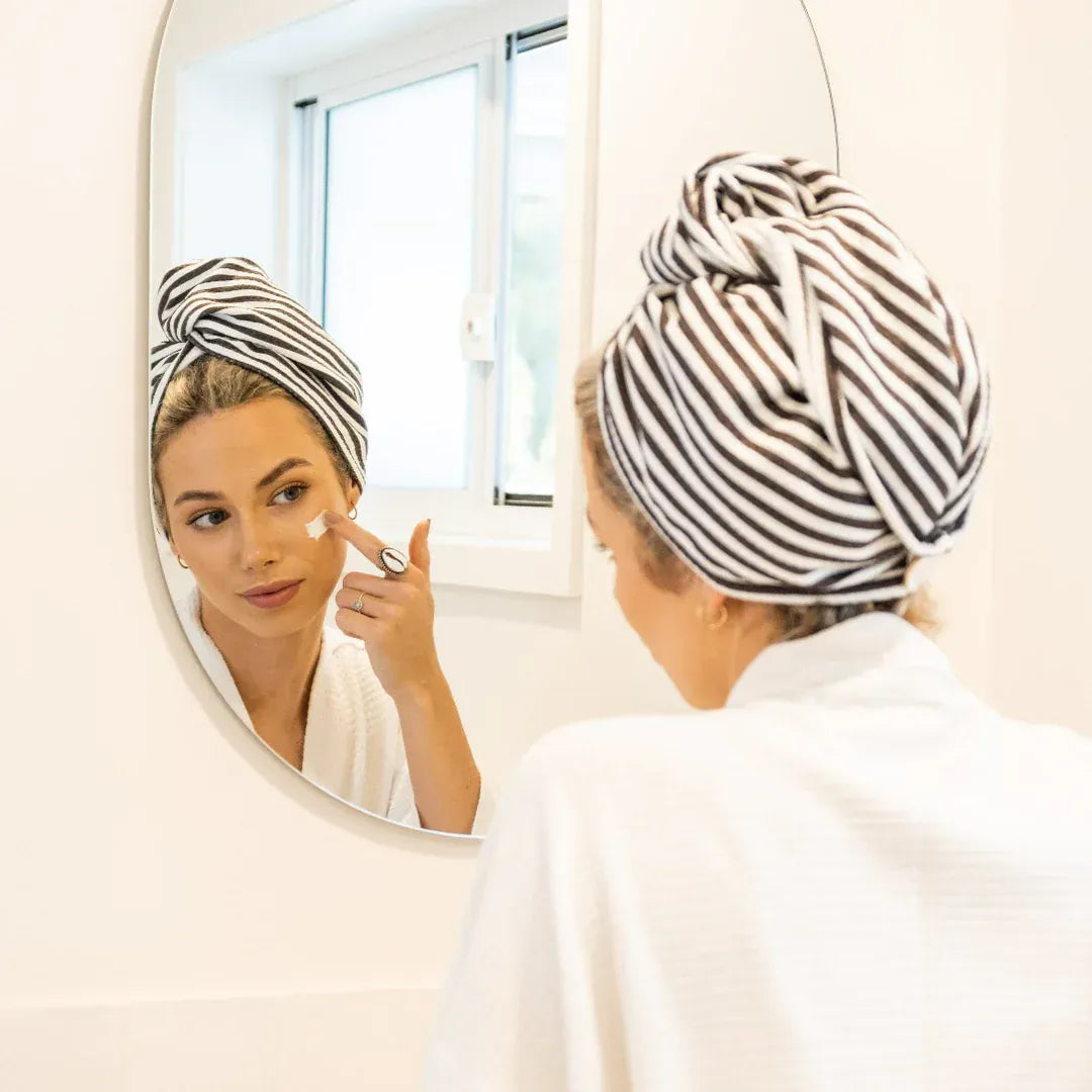 Sky Gazer Quick Dry Hair Wrap - Black Sky Gazer Quick Dry Hair Wrap - Malua Splash Swimwear Beach Towels 040835917081