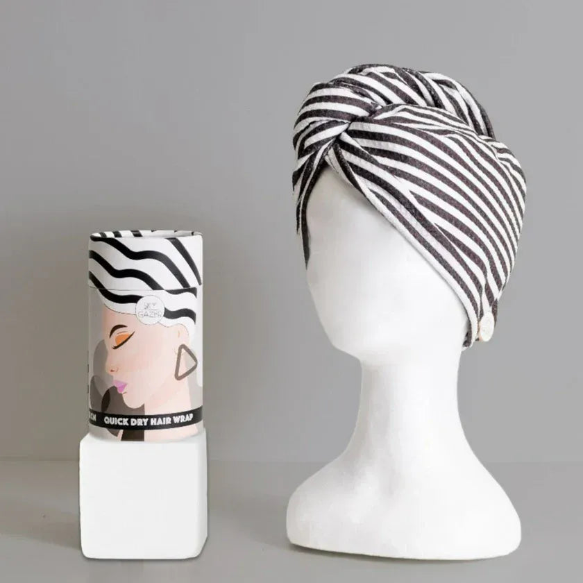 Sky Gazer Quick Dry Hair Wrap - Black Sky Gazer Quick Dry Hair Wrap - Malua Splash Swimwear Beach Towels 040835917081