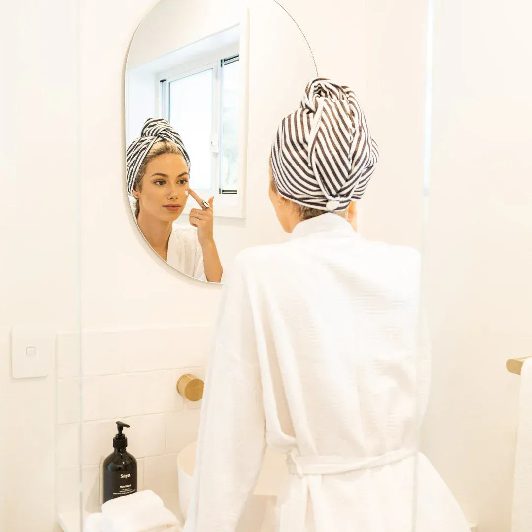 Sky Gazer Quick Dry Hair Wrap - Black Sky Gazer Quick Dry Hair Wrap - Malua Splash Swimwear Beach Towels 040835917081