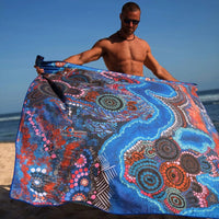 SomerSide Bunjil Over Wurundjeri Towel - XL XLBW160 Somerside Bunjil Over Wurundjeri Towel - XL Splash Swimwear Beach Towels 2000575002902