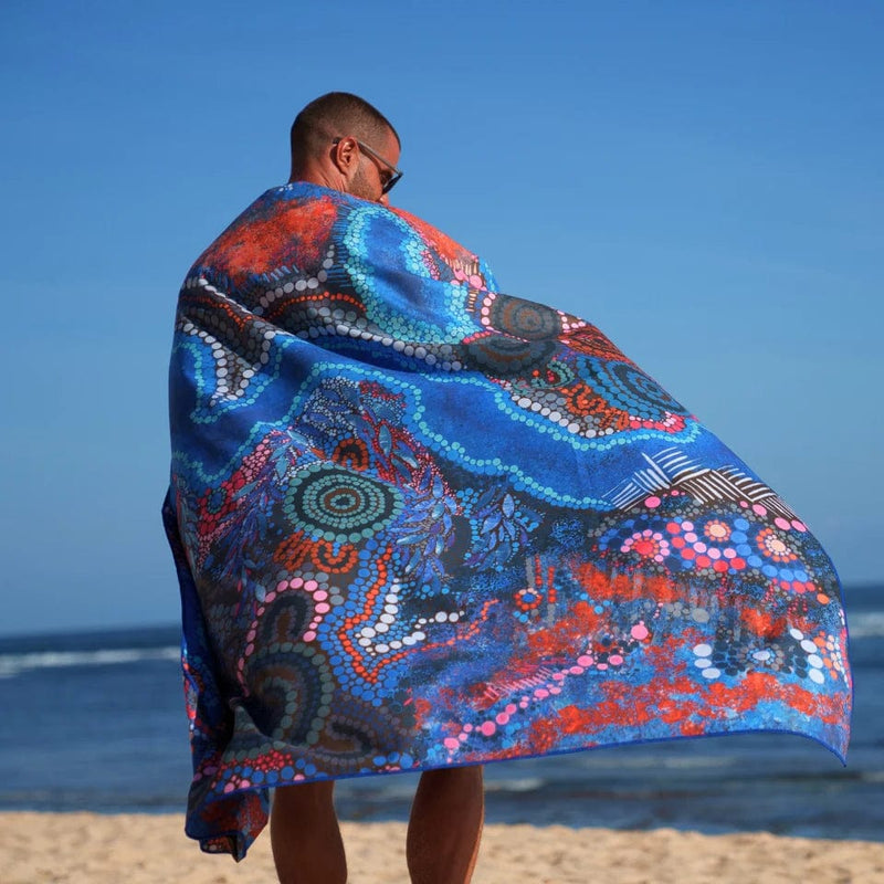 SomerSide Bunjil Over Wurundjeri Towel - XL XLBW160 Somerside Bunjil Over Wurundjeri Towel - XL Splash Swimwear Beach Towels 2000575002902