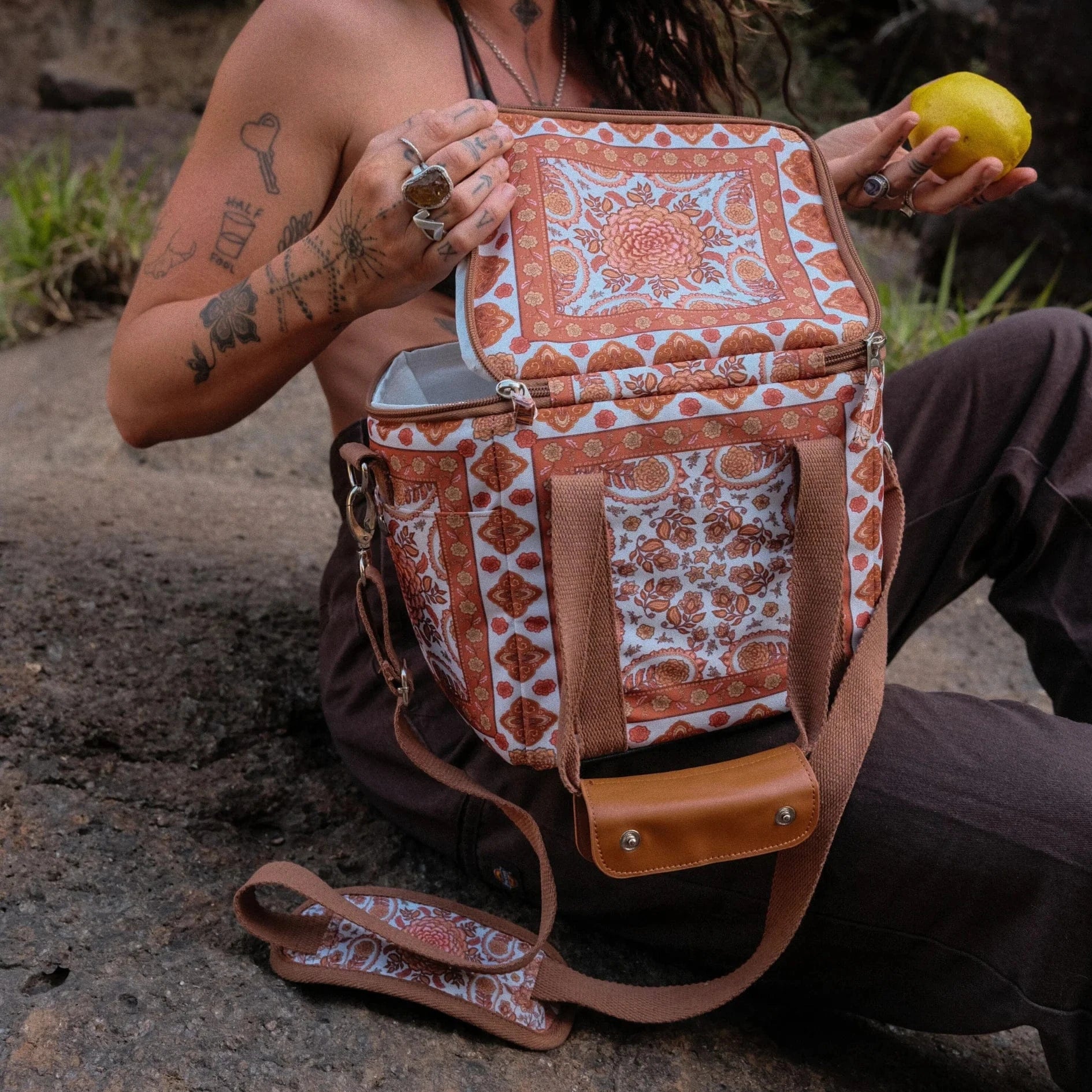 SomerSide Marigold Mini Cooler SomerSide Boho Sun Mini Cooler Splash Swimwear 1000028171