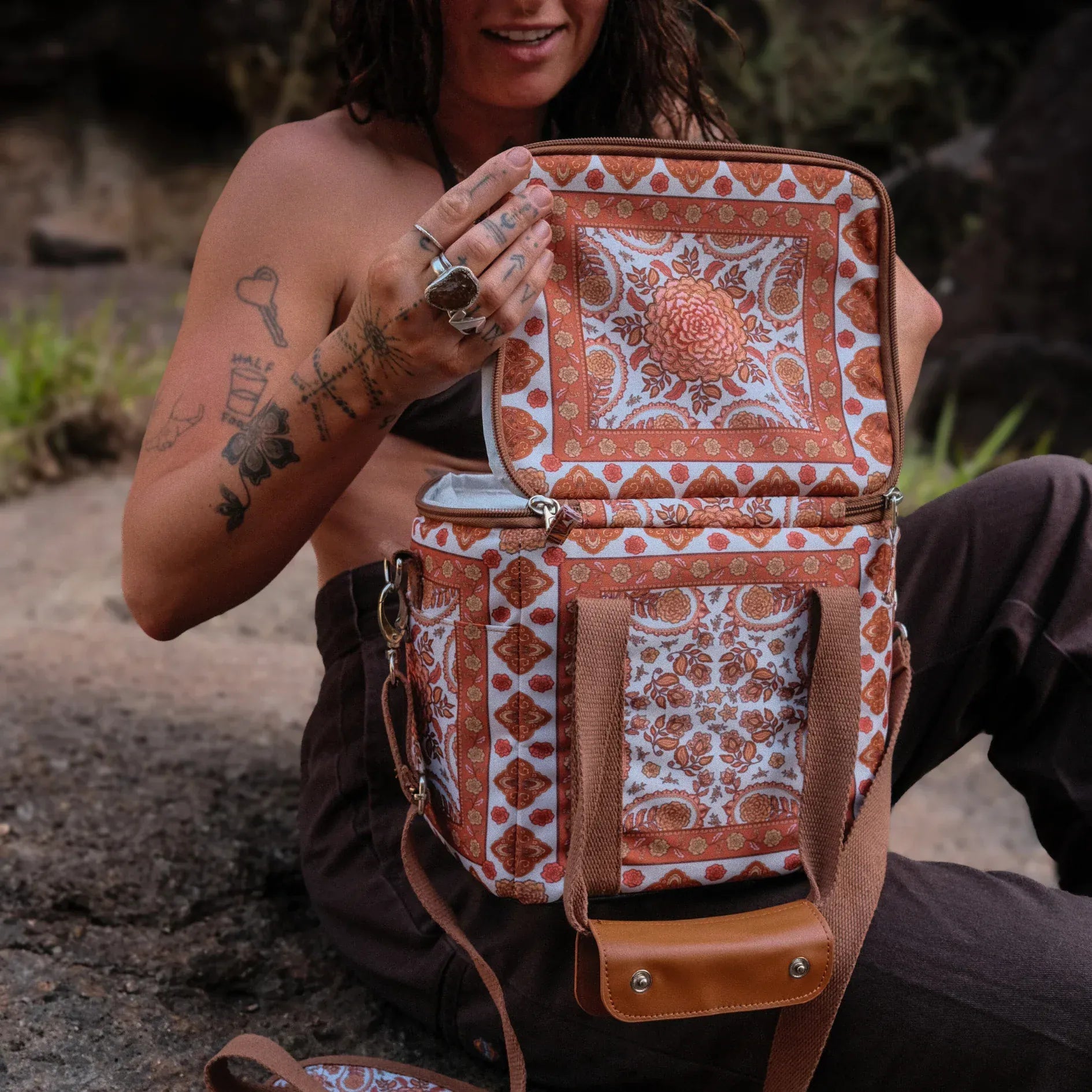 SomerSide Marigold Mini Cooler SomerSide Boho Sun Mini Cooler Splash Swimwear 1000028171