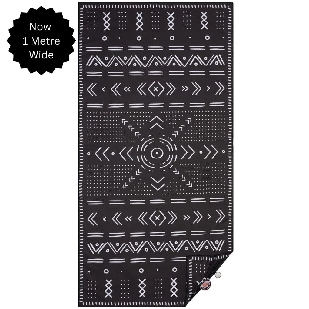 SomerSide Tall Tribal Black Towel TLTB200 Somerside Tall Tribal Black Towel Splash Swimwear Beach Towels 2000575001257