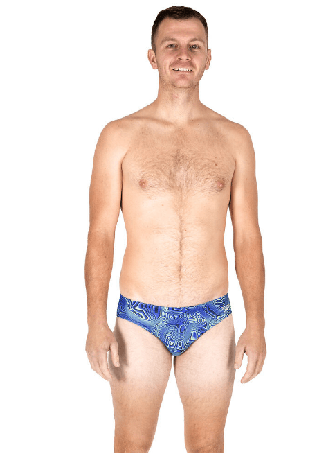 Speedo Mens Allover Digi 7cm Brief - Cobalt Splash Swimwear Mens Brief