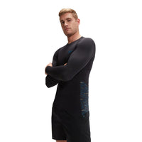 Speedo Mens Eco End+ Splice Rash Top Speedo Mens Eco End+ Splice Rash Top Splash Swimwear Mens