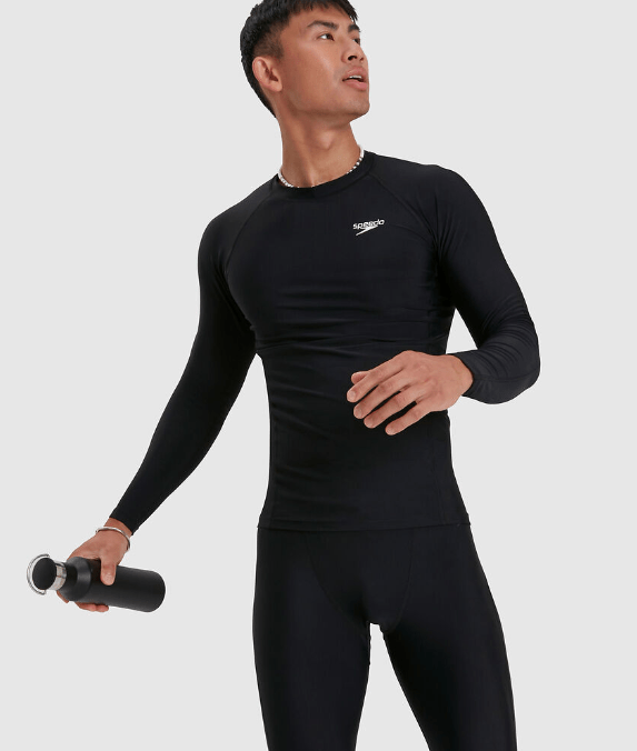 Speedo Mens Long Sleeve Rash Top Splash Swimwear Mens