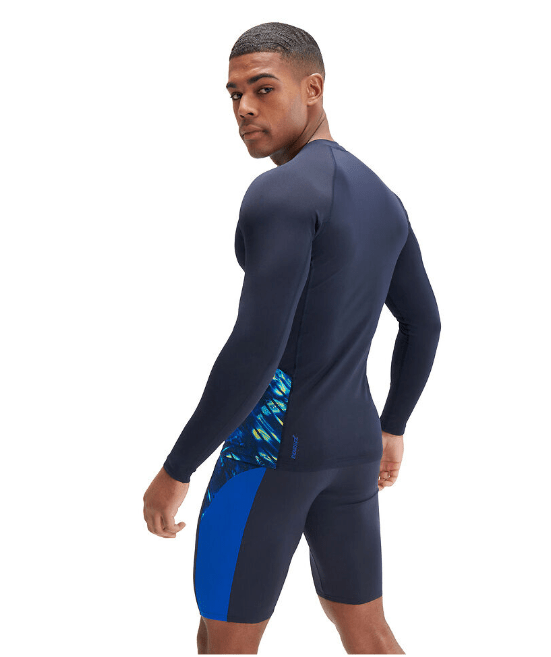 Speedo Mens Printed Long Sleeve Rash Top Speedo Mens Sport Logo 16 inch Watershort