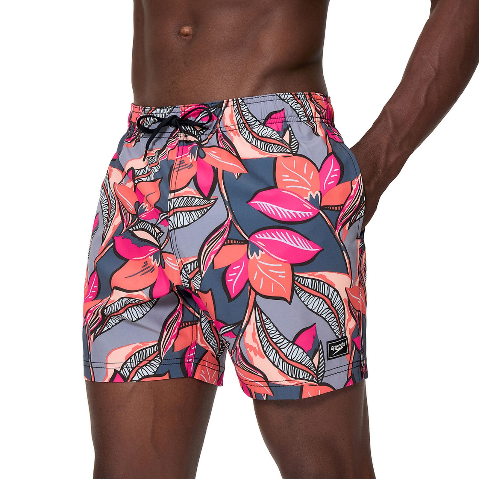 Speedo Mens Redondo Edge Volley 16" - Trop Coral Mens Redondo Edge Volley 16" - Trop Coral Splash Swimwear