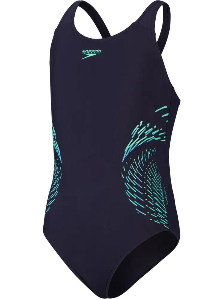 Speedo Muscleback One Piece - Navy/Green/Arctic Salty Ink Sunset Beach One Piece Splash Swimwear Swimwear