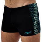 Speedo Speedo Mens Endurance+ Tech Panel Aquashort - Black/Turquoise Gem Speedo Mens Endurance+ Tech Panel Aquashort - Black/Turquoise Gem Splash Swimwear Mens