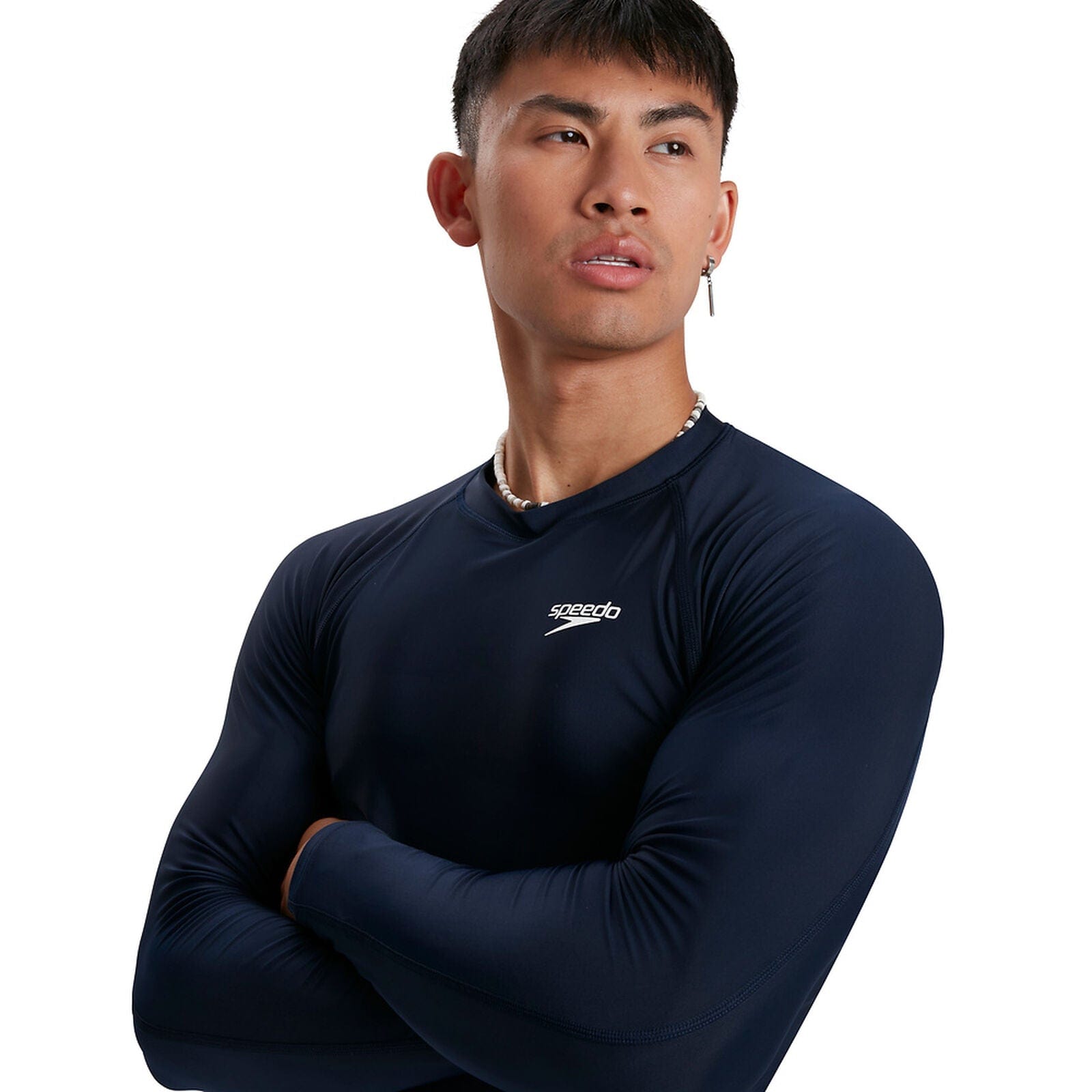 Speedo Speedo Mens Ls Rash Top - True Navy/White Speedo Mens Ls Rash Top - True Navy/White Splash Swimwear Mens