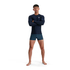 Speedo Speedo Mens Ls Rash Top - True Navy/White Speedo Mens Ls Rash Top - True Navy/White Splash Swimwear Mens