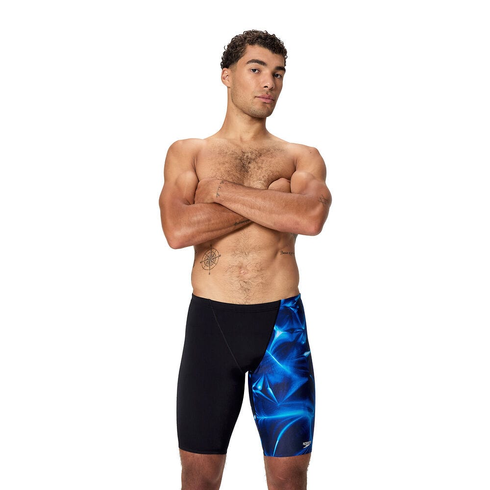 Speedo Speedo Mens Print Vcut Jammer Speedo Mens Print Vcut Jammer Splash Swimwear