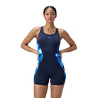 Speedo Speedo Womens Digital Printed Legsuit One Piece - Peacoat Speedo Womens Digital Printed Legsuit One Piece - Peacoat Splash Swimwear