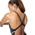 Speedo Speedo Womens Movement Back One Piece - Black/Silver Speedo Womens Movement Back One Piece - Black/Silver Splash Swimwear One Pieces