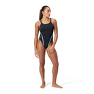 Speedo Speedo Womens Movement Back One Piece - Black/Silver Speedo Womens Movement Back One Piece - Black/Silver Splash Swimwear One Pieces