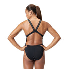 Speedo Speedo Womens Movement Back One Piece - Black/Silver Speedo Womens Movement Back One Piece - Black/Silver Splash Swimwear One Pieces