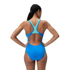 Speedo Speedo Womens Placement Laneback One Piece - Lagoon Blue Speedo Womens Placement Laneback One Piece - Lagoon Blue Splash Swimwear