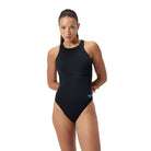 Speedo Speedo Womens Racer Zip Swimsuit - Anthracite Speedo Womens Racer Zip Swimsuit - Anthracite Splash Swimwear