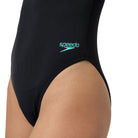 Speedo Speedo Womens Racer Zip Swimsuit - Anthracite Speedo Womens Racer Zip Swimsuit - Anthracite Splash Swimwear